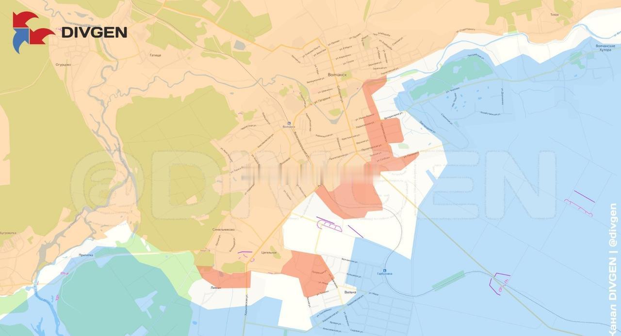 俄军正在完成对沃尔昌斯克清理，同时在维尔丘进行战斗。

欢迎加入:北哈尔科夫和苏