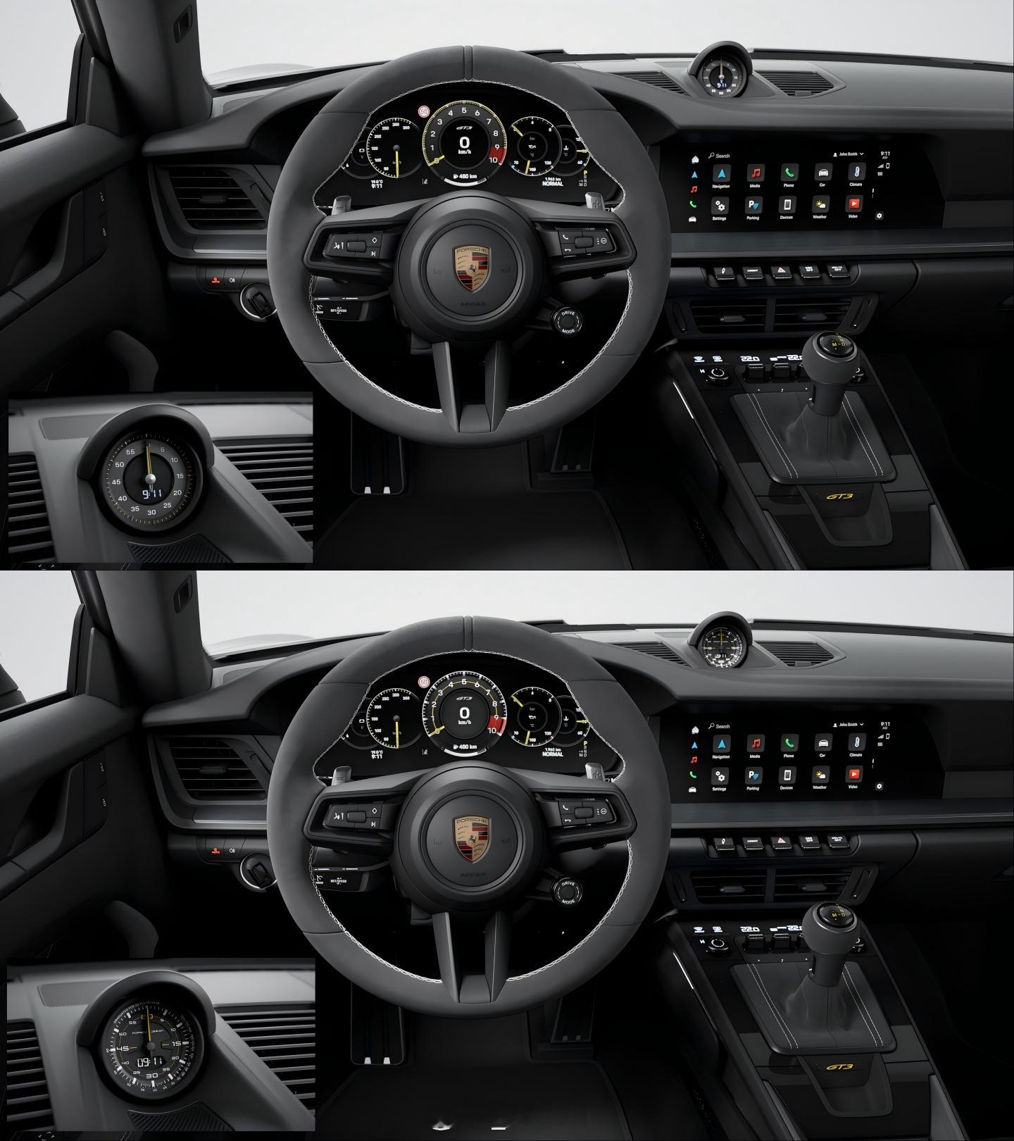 新保时捷911 GT3时钟组件  新保时捷911 GT3时钟组件，大家知道最先在