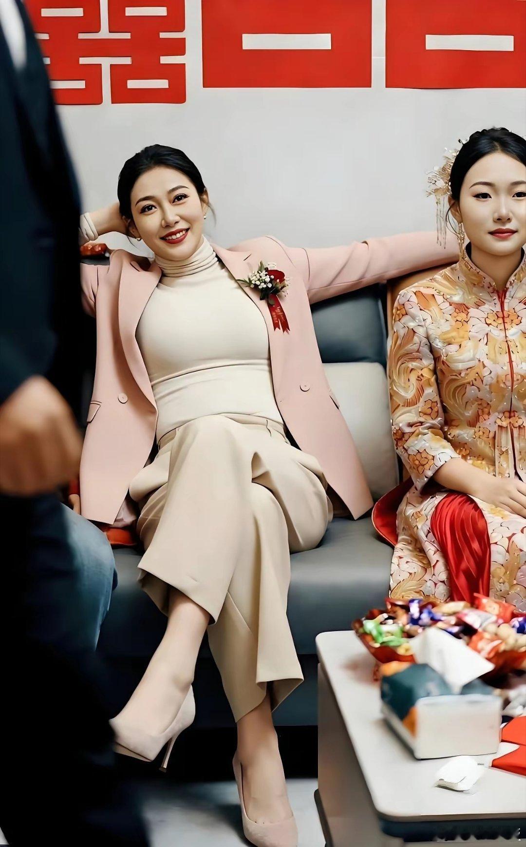 婚礼现场 丈母娘的气质盖过新娘 