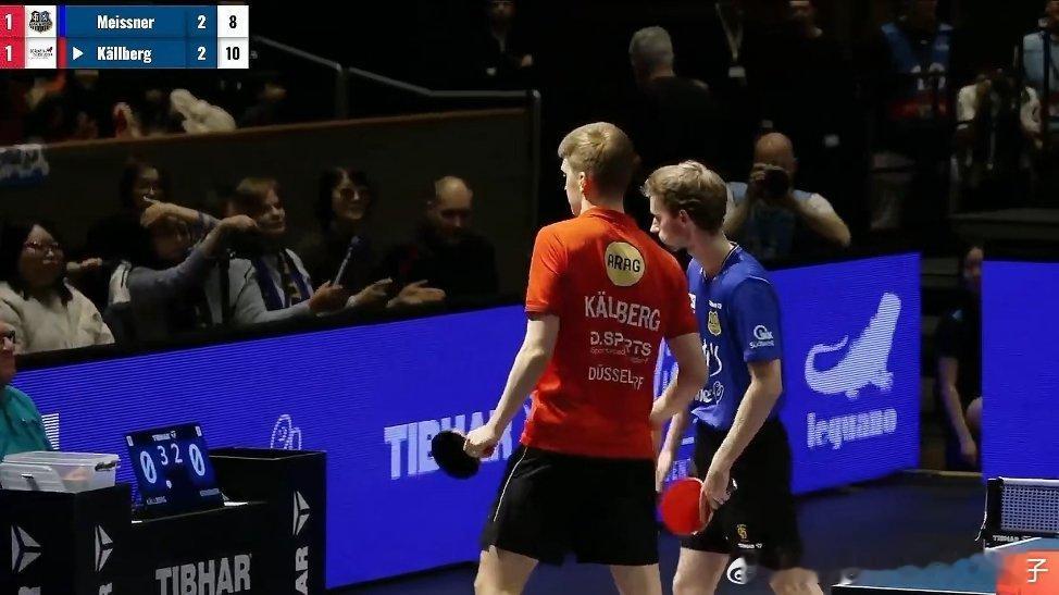 卡尔伯格3比2迈斯纳（8，13，-10，-10，8）第四盘：卡纳克VS樊振东杜塞