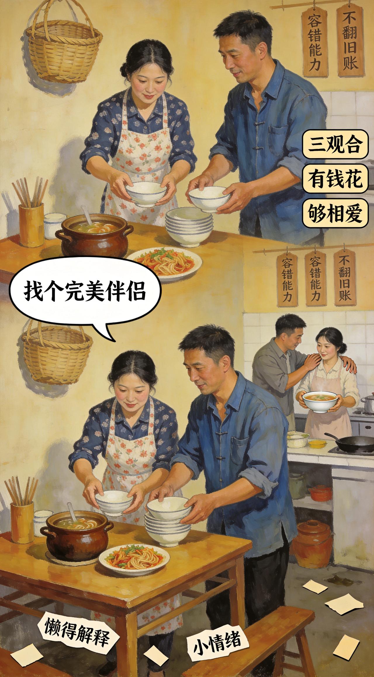 婚姻里最没用的，就是“找个完美伴侣”的执念
很多人聊婚姻里什么最重要，总绕不开“