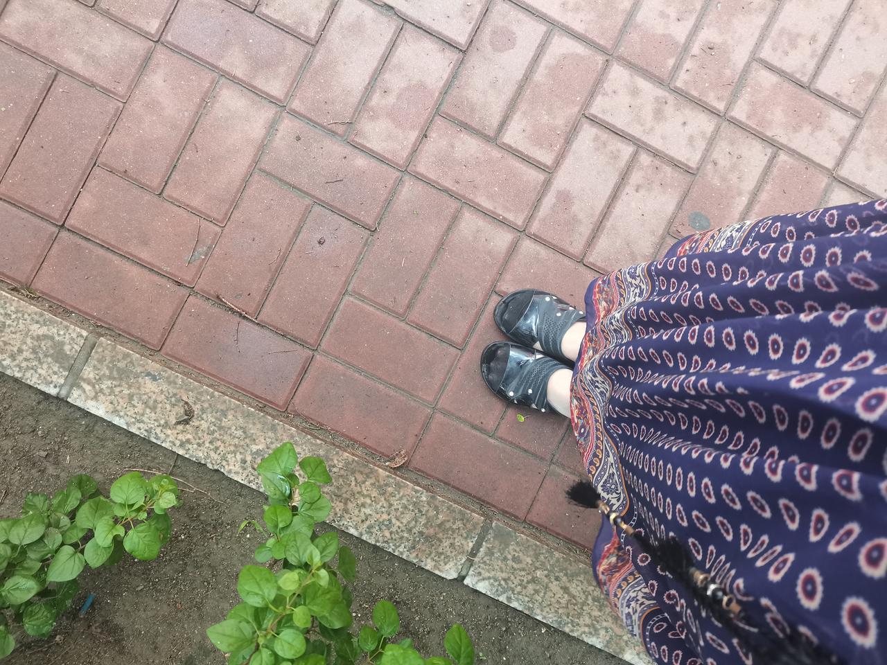 今天下午没去单位，但也没有闲着 ，又和爱人接力赛，给公公送了药和一块切好的西瓜。