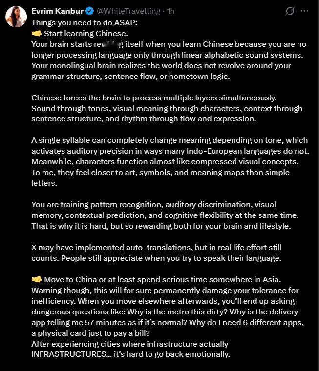汉语是一种低效的语言？
别信那些被时代抛弃的老公知的梦中呓语，看看外国朋友怎么说