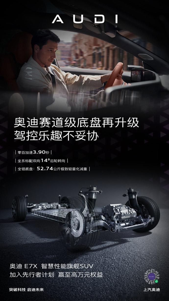 公路之王奥迪E7X火爆上市深圳车展上奥迪E7X官宣上市,起售26.98万元,叠加