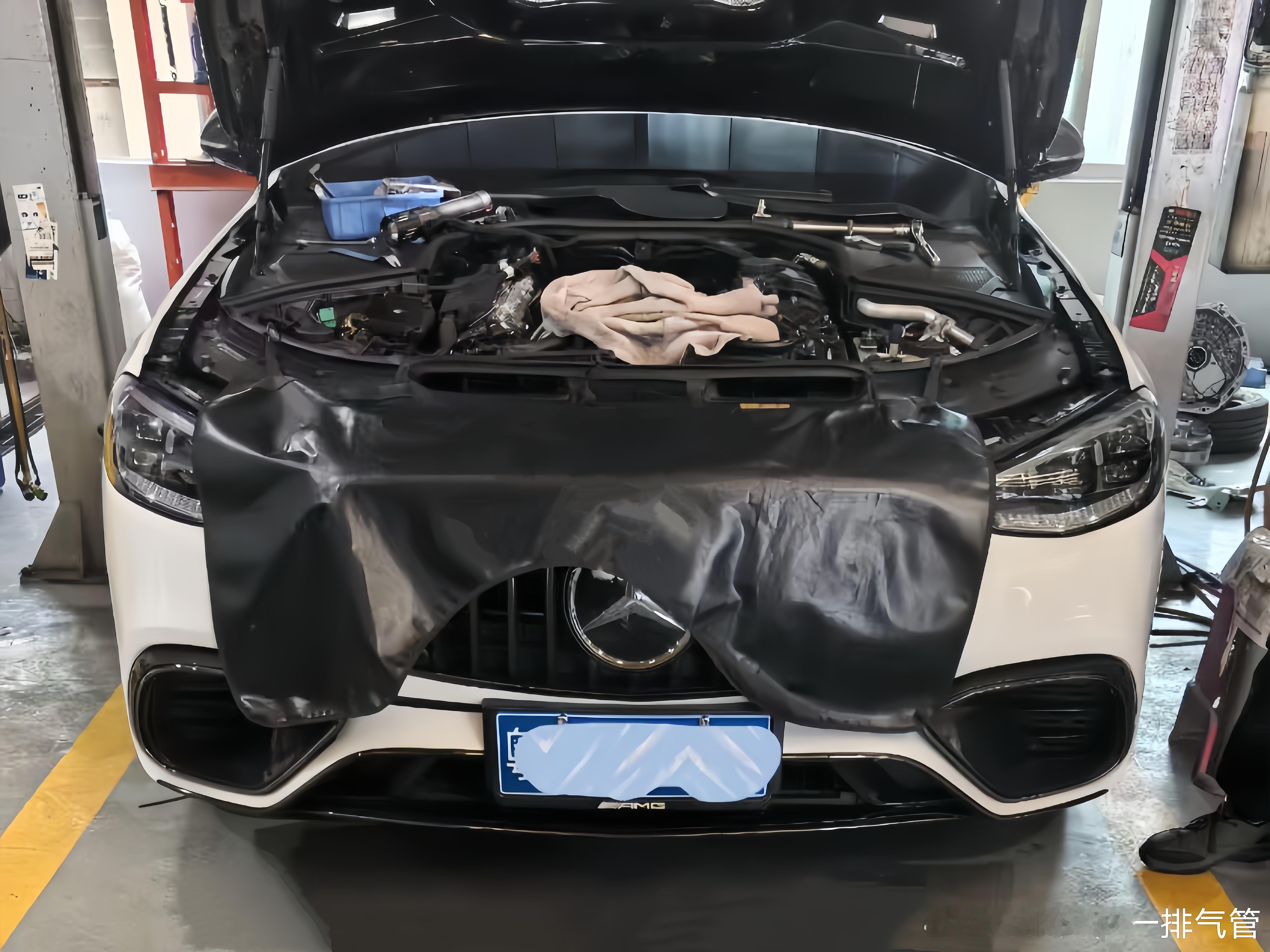 W223 奔驰S63L AMG 升级CSK隔热头段200目，不亮灯，动力强劲，声