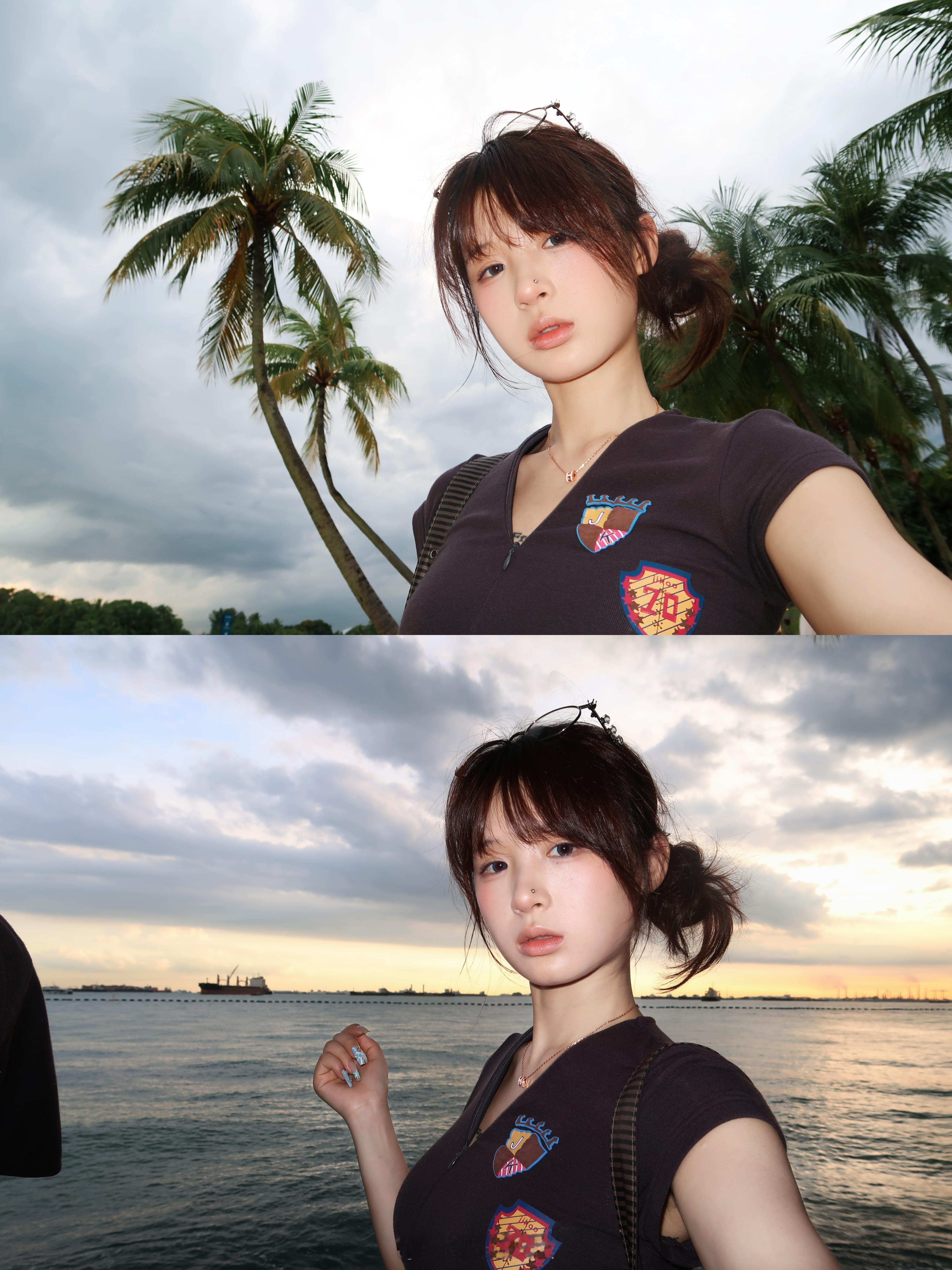 在圣淘沙岛的一组🏝️ ​​​