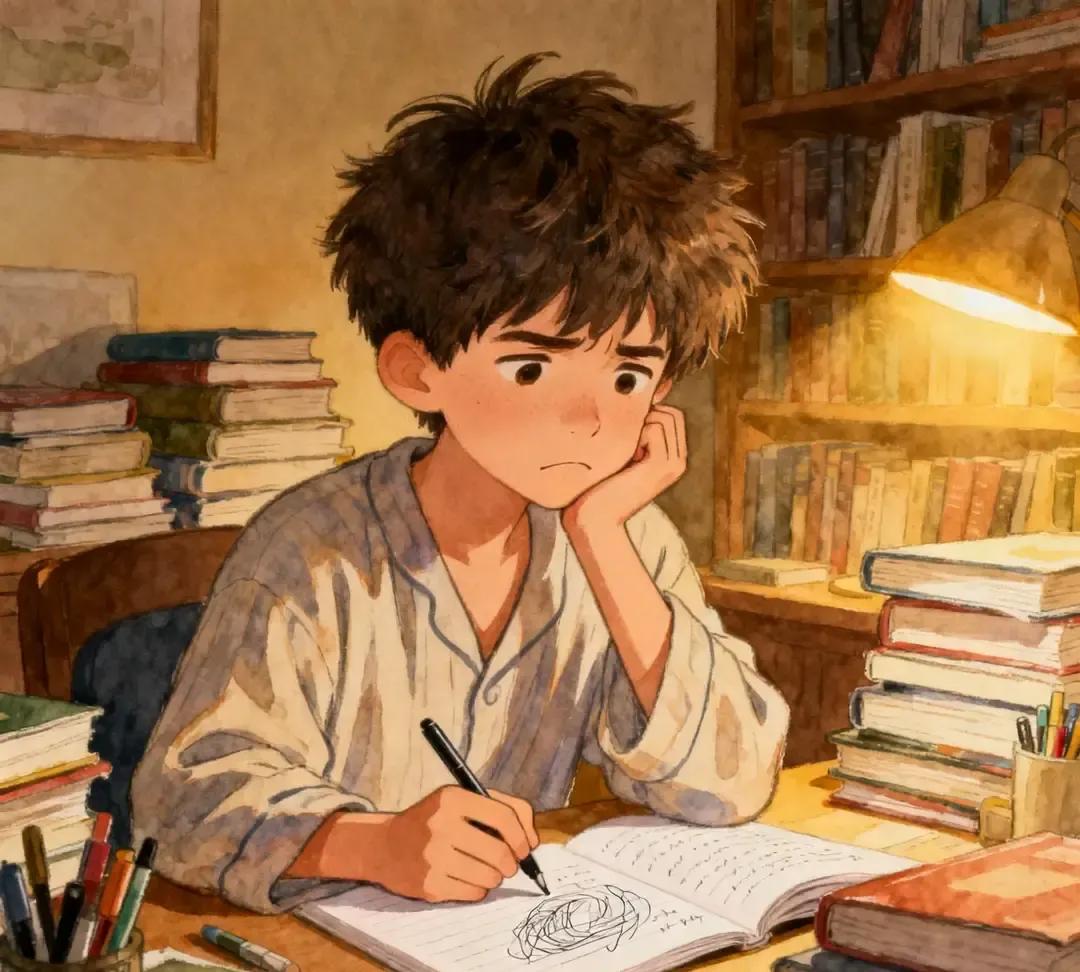 昨晚我本想让孩子眯半小时再写作业，结果看他睡得跟面条一样软，心一软就多给了六十分