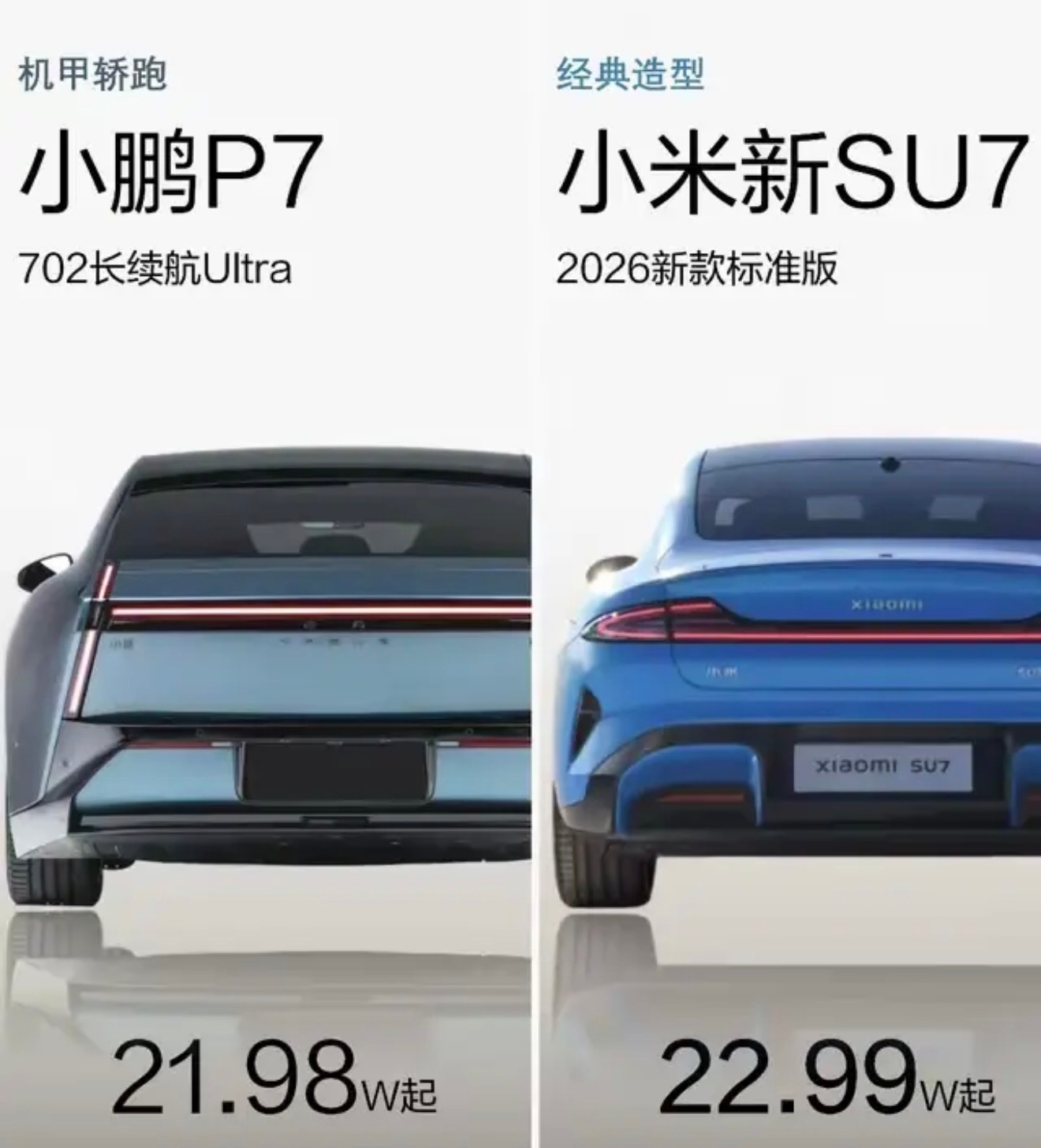 小鹏凭什么卖不过小米?小鹏P7的造型设计，车辆配置都不比小米差呀，可销量一直不温