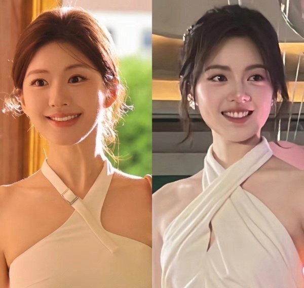 赵露思、赵今麦的同类型白裙造型图，谁更美？ ​​​