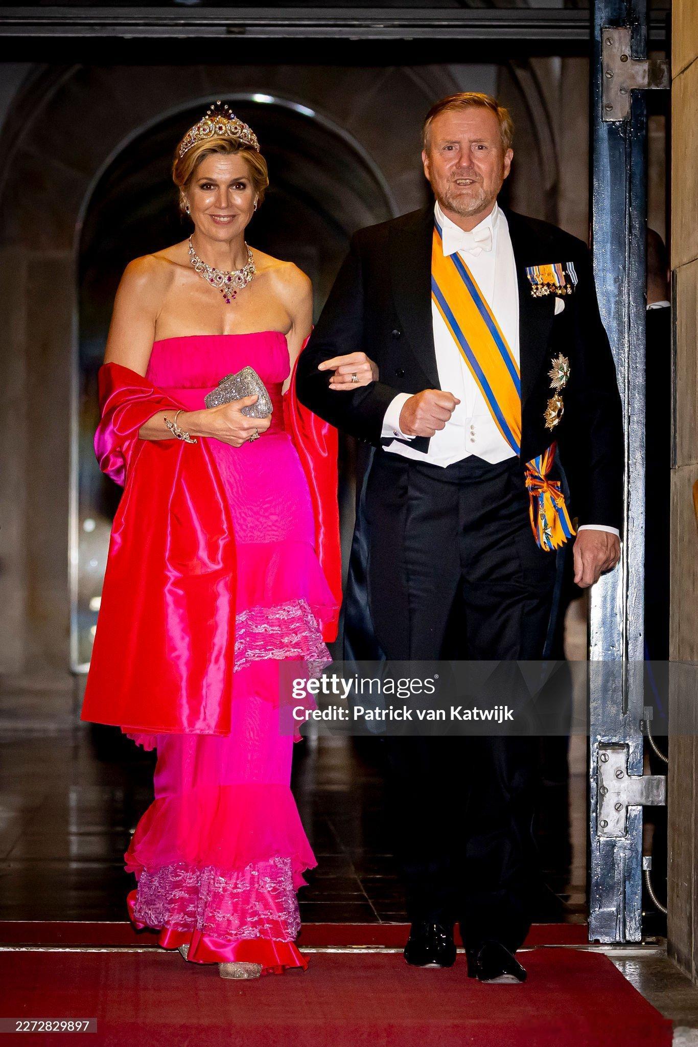 新闻 2026.4.23 荷兰国王夫妇出席一年一度的外交使团晚宴，玛克西玛的旧长