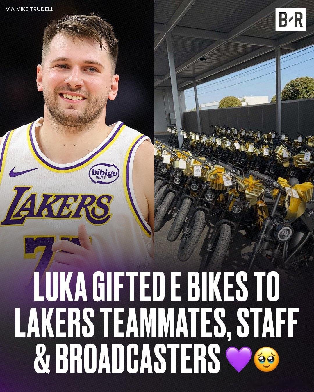 东契奇给球员和工作人员买了100多辆自行车！马刺vs尼克斯