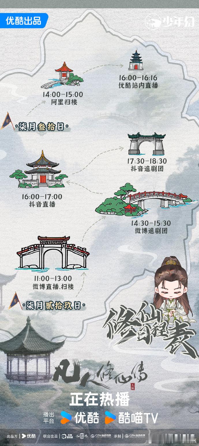 看这里！杨洋现身《凡人修仙传》扫楼，魅力非凡。追剧团行程已确定，跟随韩立踏上非凡