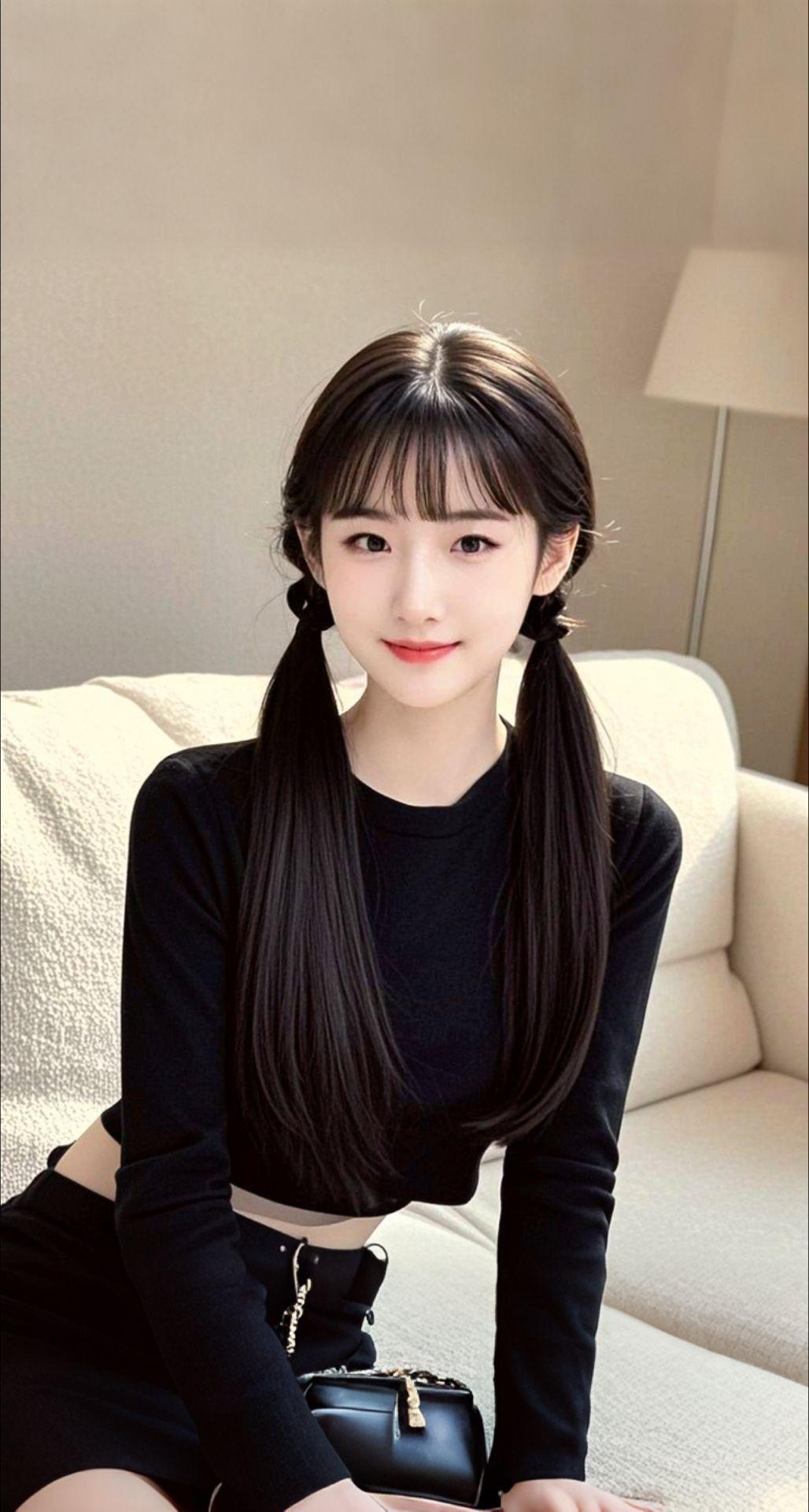 AI扩图 AI双马尾的温柔