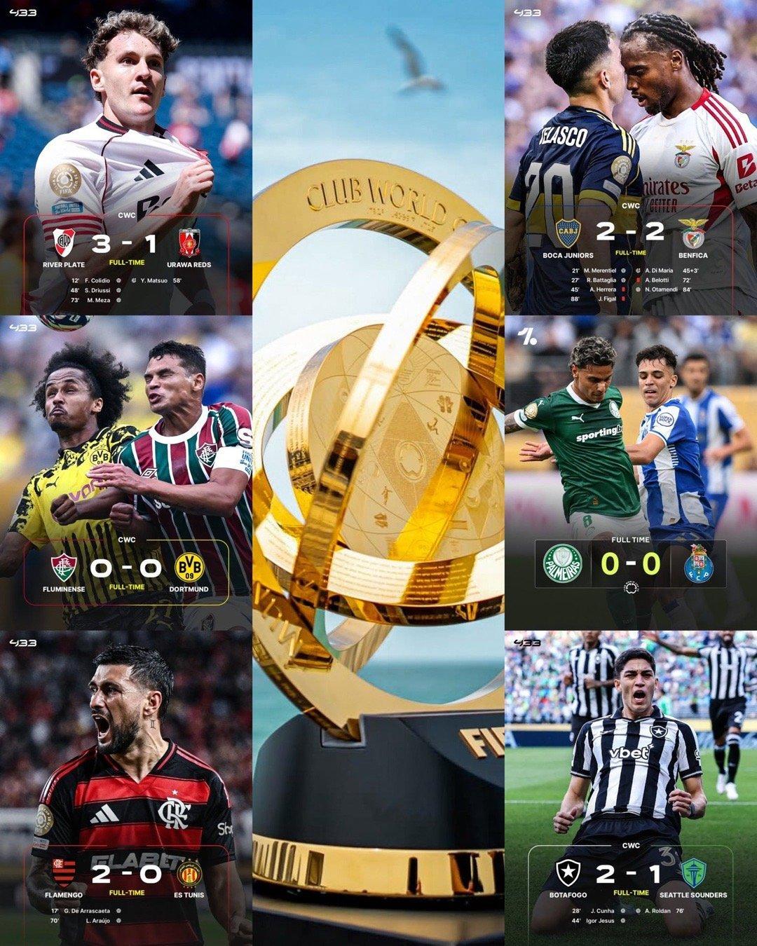 🌏南美球队在世俱杯首轮保持不败：🇧🇷 帕尔梅拉斯 0-0 波尔图 🇵🇹