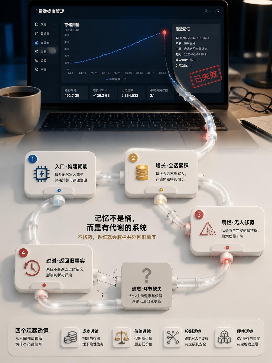 给 Agent 接记忆的人，大概率都经历过这样的循环：向量库跑通、历史灌进去、t