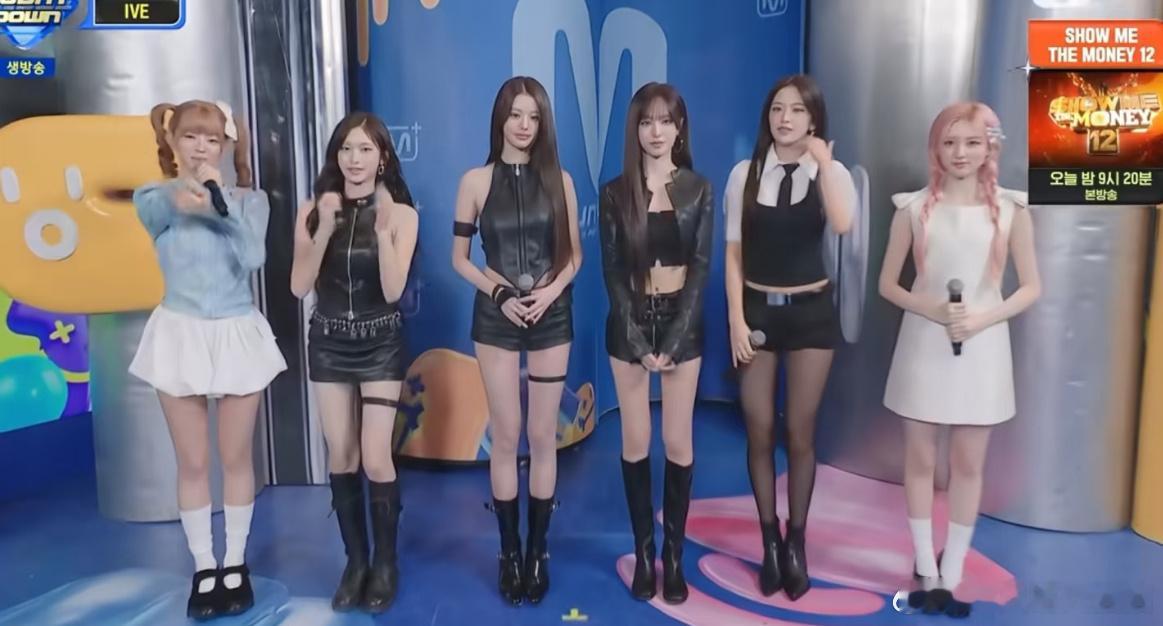 ive最新站位来了自从liz瘦了之后，安宥真就站到旁边去了 