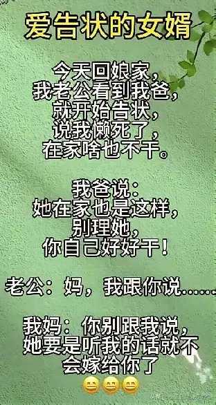 女婿的状白告了