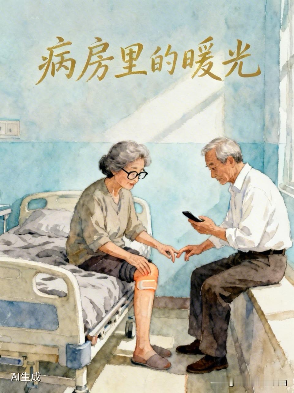 我被邻床这对老夫妻嗑到糖了，他们让我又相信人间有和谐共生的老伴了。

刚入住医院