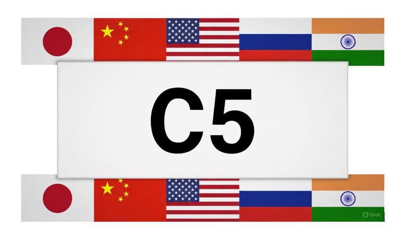 用C5（美国、中国、俄罗斯、印度和日本）取代G7，美国是怎么想的？

据报道，这