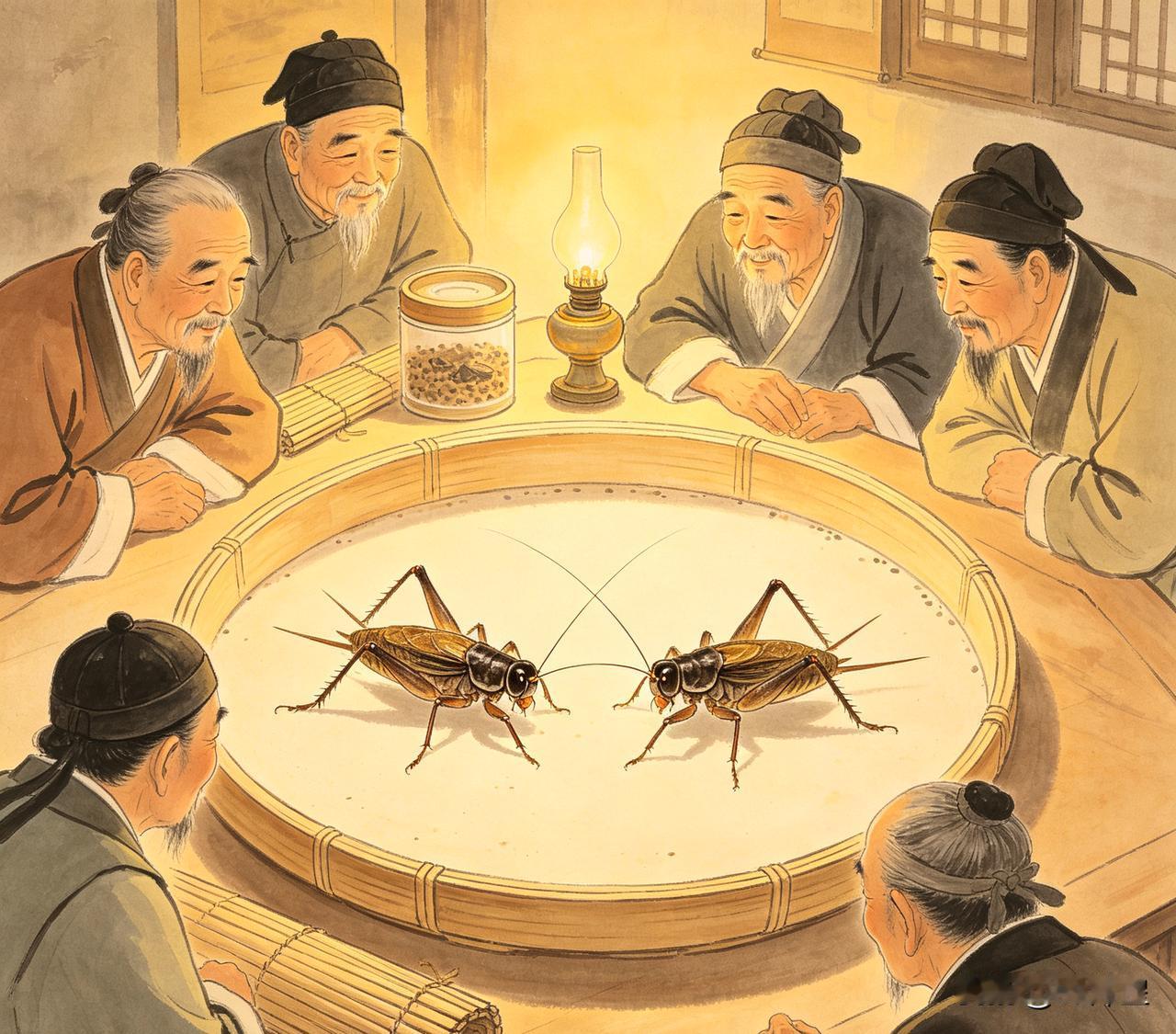 （原创）瓦盆秋声
玩过蟋蟀的都会备有养盆、捕罩、水盂、食缸、芡草和斗罐，林林总总