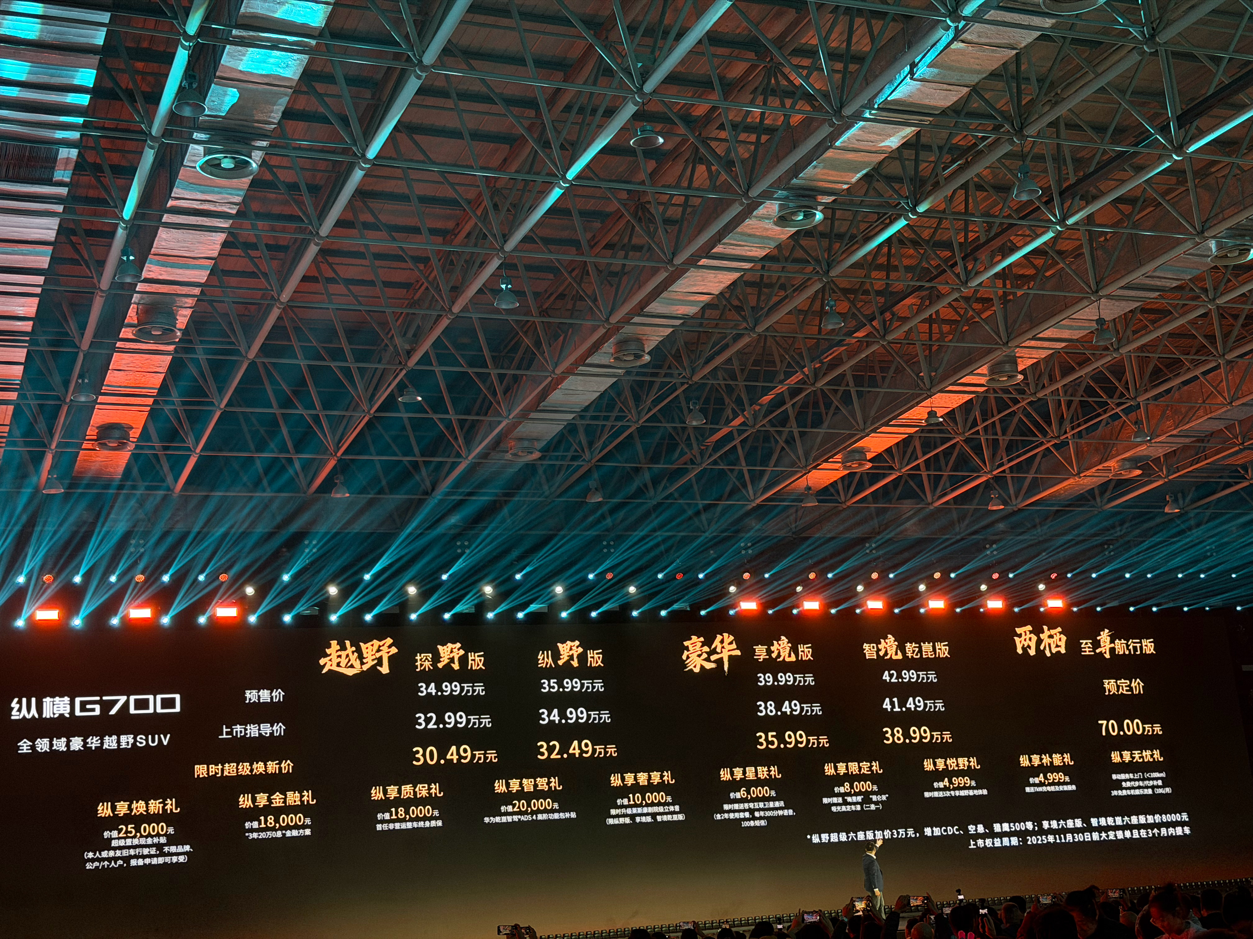 纵横G700全球上市价格发布：32.99万起，至尊航行版 70万，大家觉得怎么样
