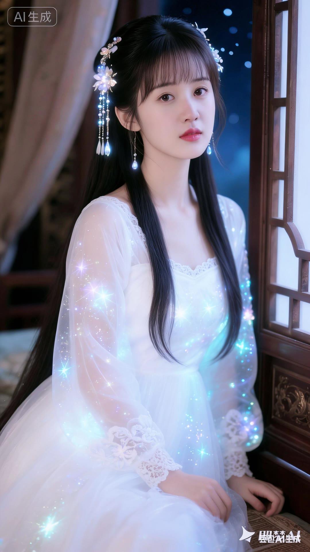 梦幻古风少女，仙气缭绕，宛如画中仙子。