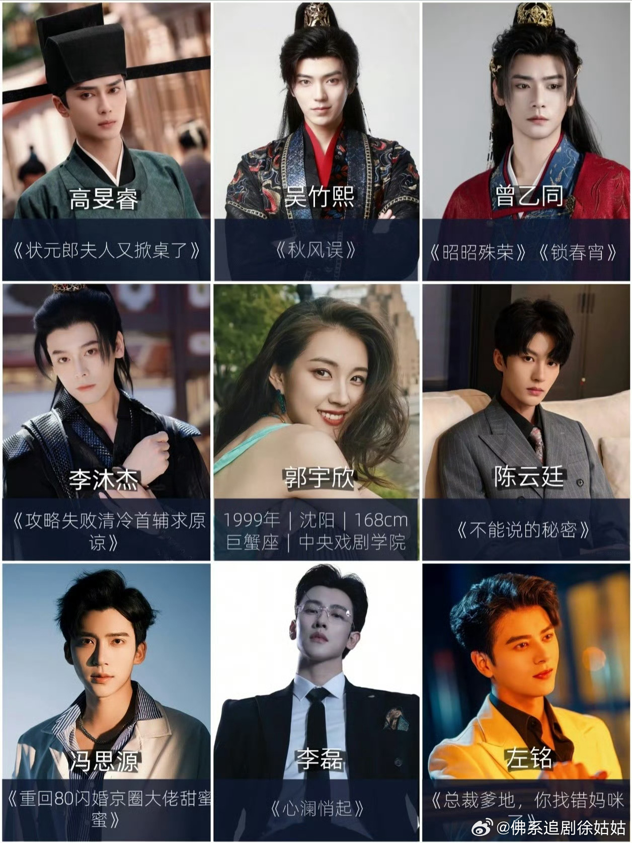 郭宇欣合作过的男演员曝郭宇欣给合作男演员打分王皓祯：三搭《国民老公带回家》《流星