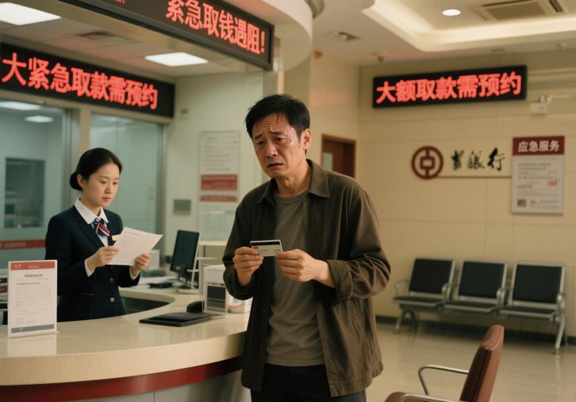 离了大谱了
今天真是急得我满头汗！家里突然有事要急用5万块，我揣着银行卡就往银行