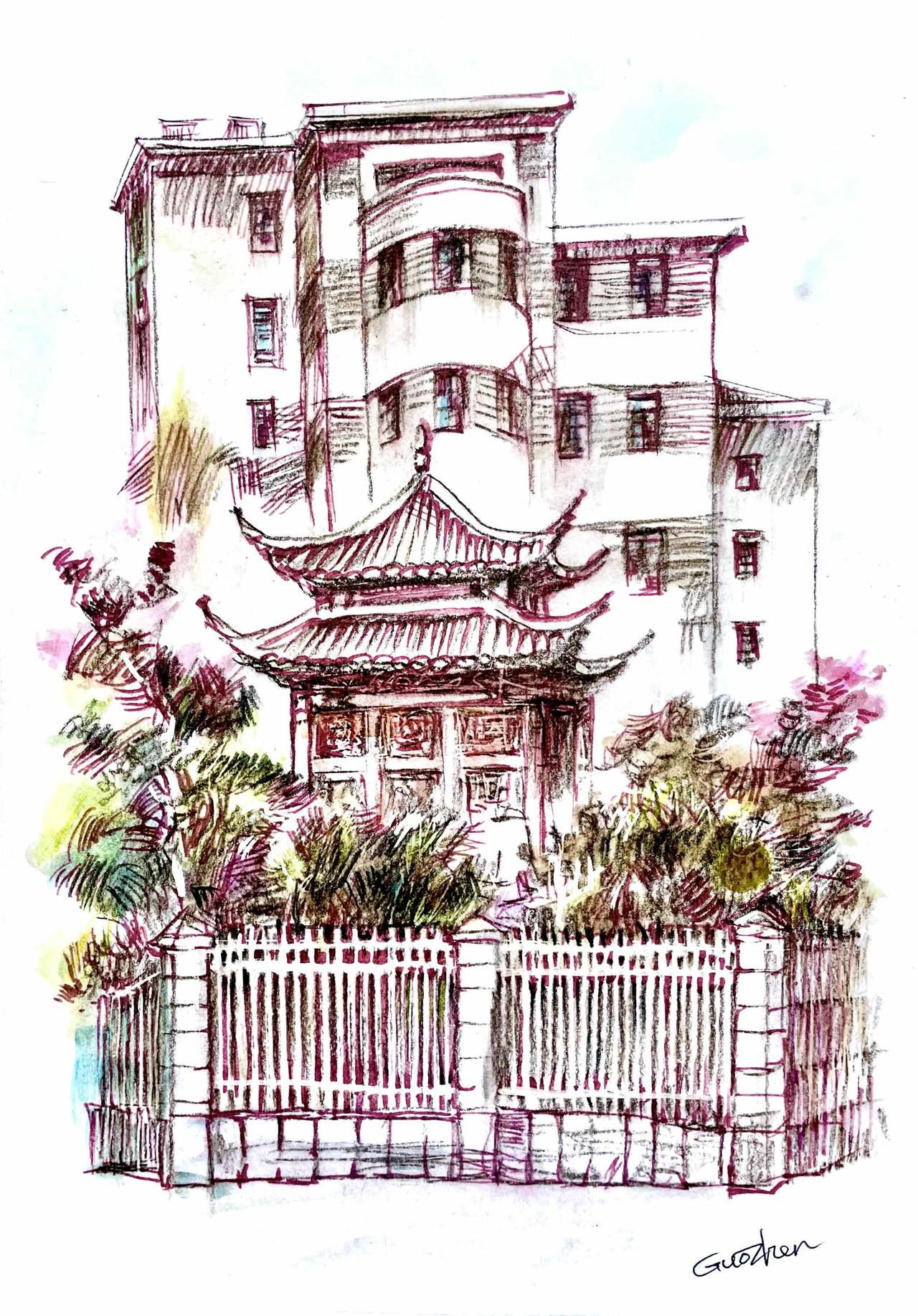上海经典老建筑《东湖路70号》1934年，由杜月笙的门人金廷荪出资建造，作为杜月