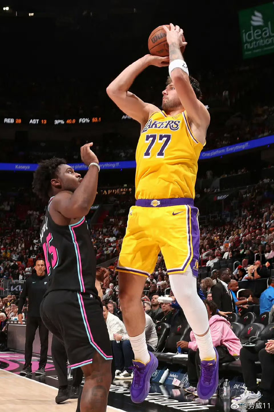 又是东契奇三分杀死比赛，背靠背58分，这就是我所说的，东契奇已是联盟第一人湖人v