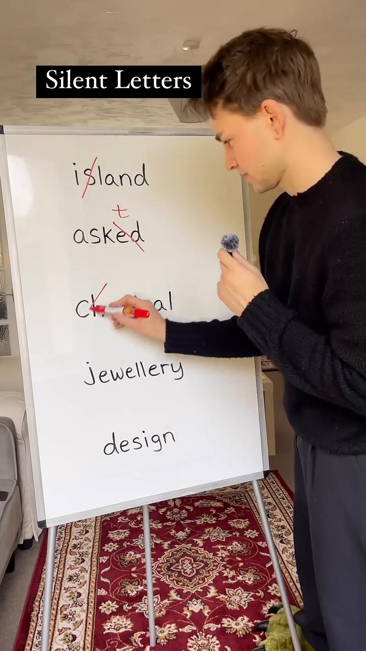 Silent Letters。
don't say island，say isl