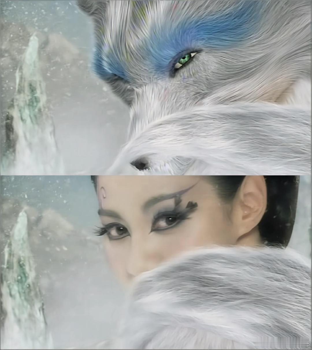 杨雪16年前的狐狸妆VS现在的狐狸妆 新旧狐狸妆造放一起对比，各有各的美感杨雪时