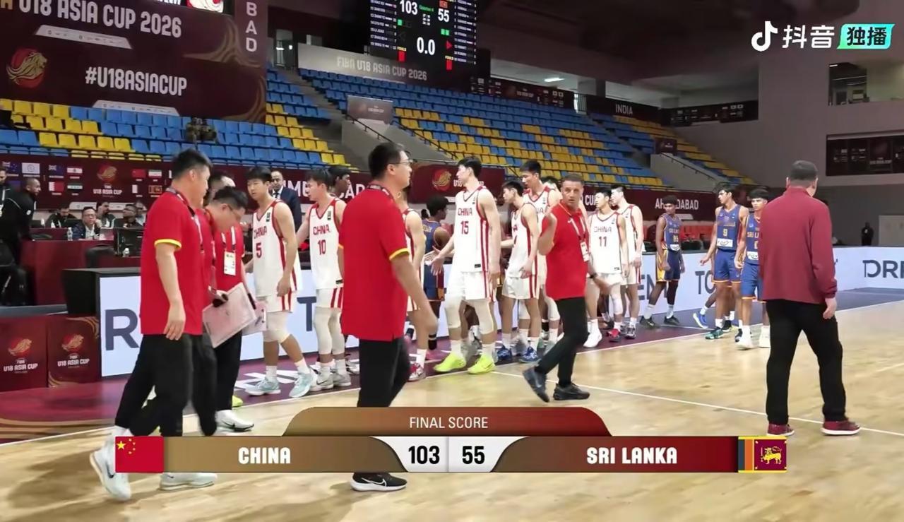 U18男篮亚洲杯，
中国U18男篮VS斯里兰卡U18男篮，
中国U18男篮迎来了