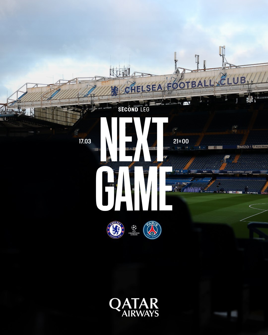 欧冠  第二回合巴黎圣日耳曼5比2切尔西