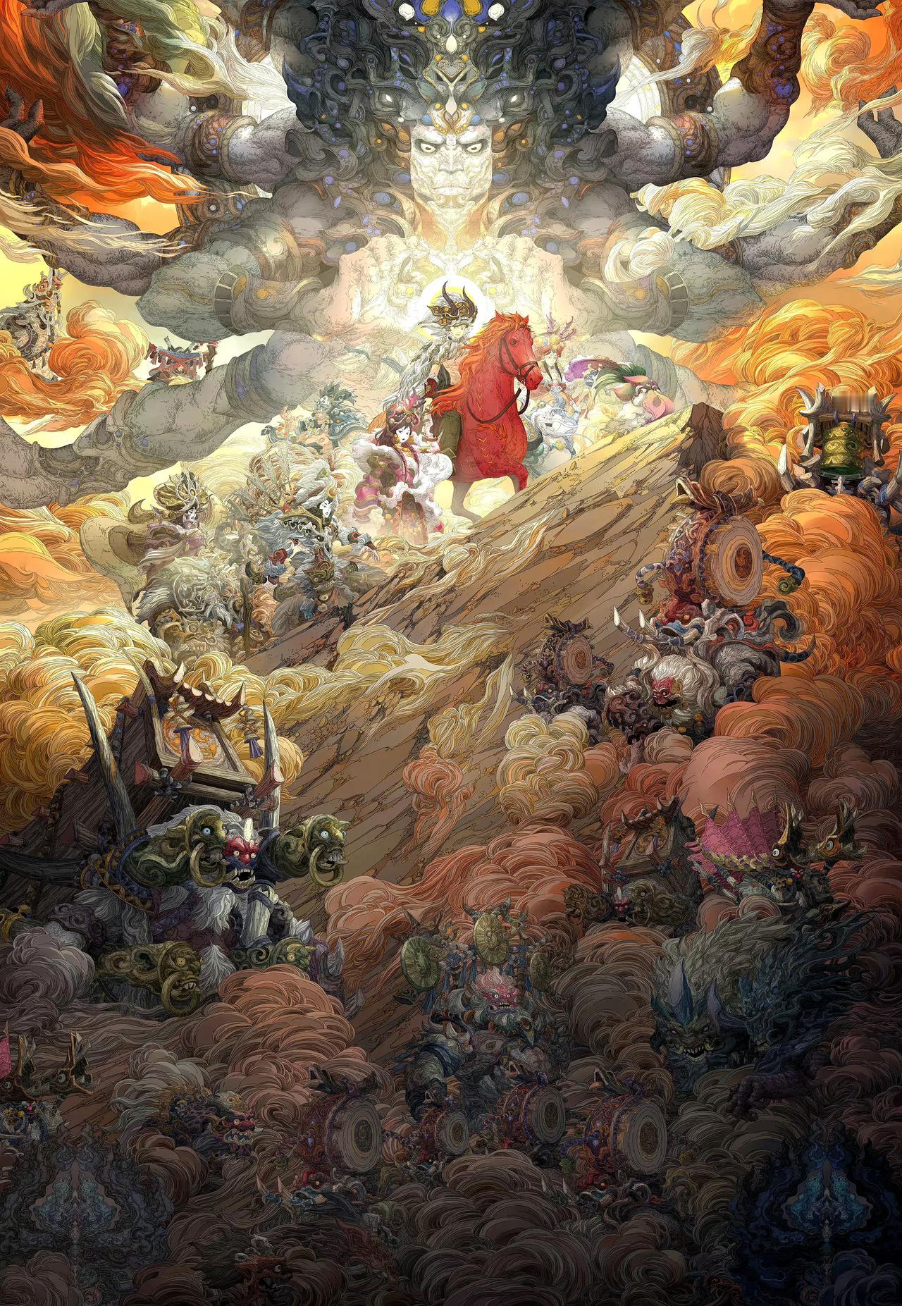 《天裂谣》
灵明化虹破罡风，倒卷星斗碎九重。
赤尻踏碎阴阳界，生死簿上墨痕空。