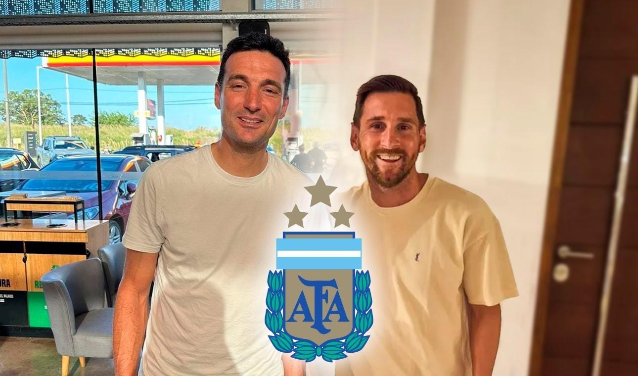 奥莱报：斯卡洛尼和梅西在新年进行了一次私人会面有消息称，斯卡洛尼和梅西在2026