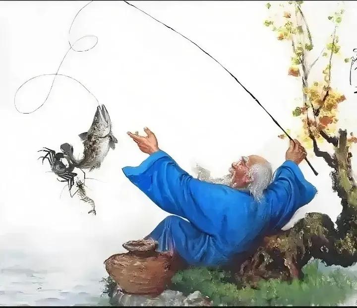 一山一水一春风，
一花一草一景中，
一河一岸一翁钓，
……请友续补………？

上