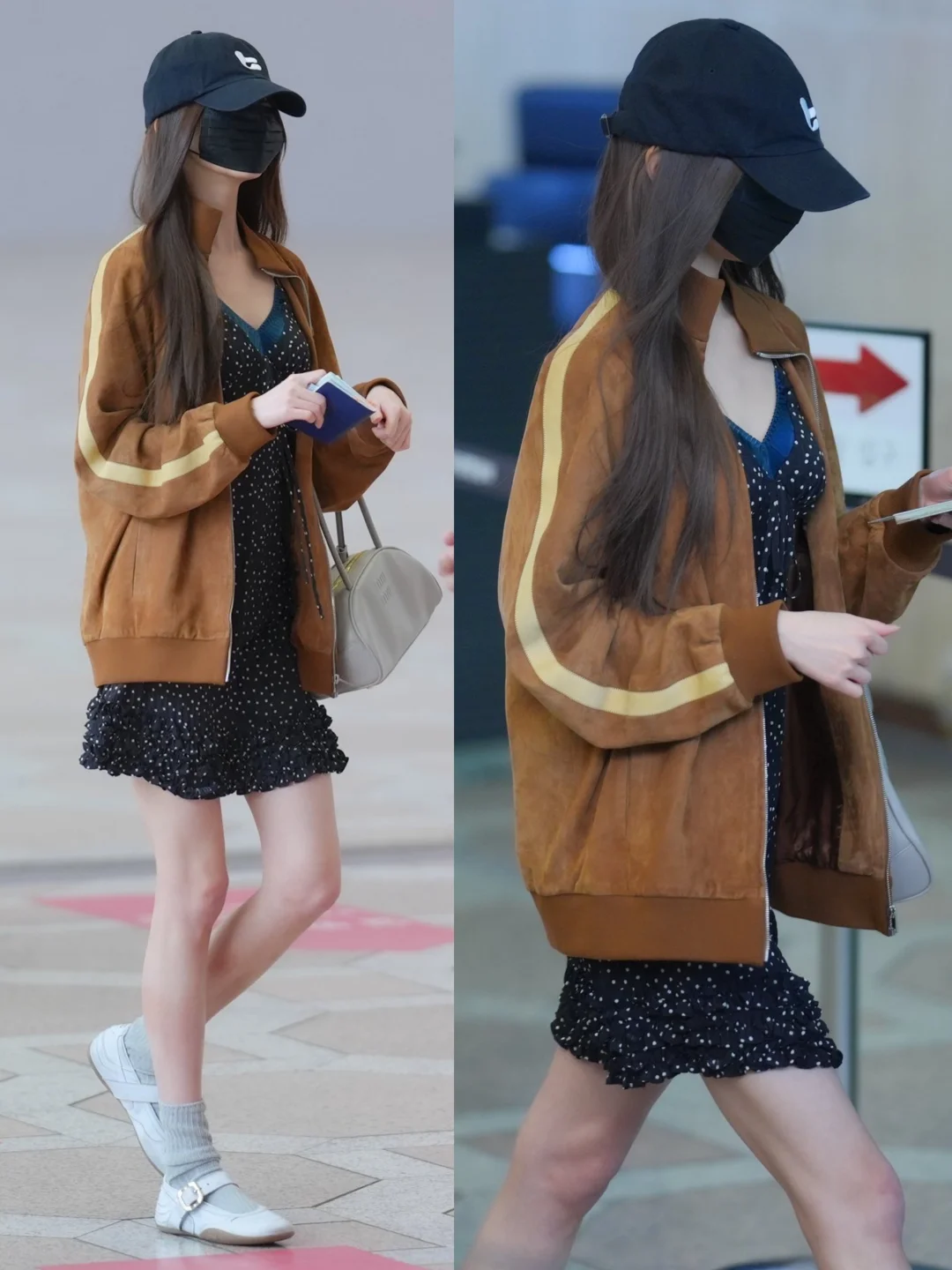 张元英今日机场私服，简单轻盈出行穿搭