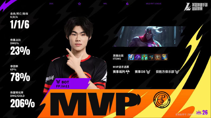 2026WRL夏季赛6月27号，第三场，第二局：FP 2-0 KBGMVP：FP