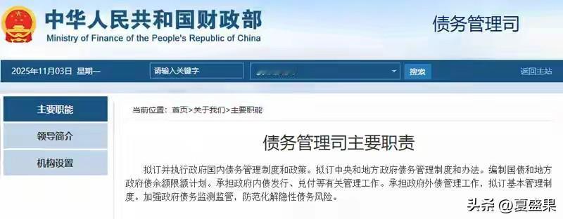 国家成立了债务管理司，
我还以为是国家出手，要来化解个人债务了。
其实不是，
是