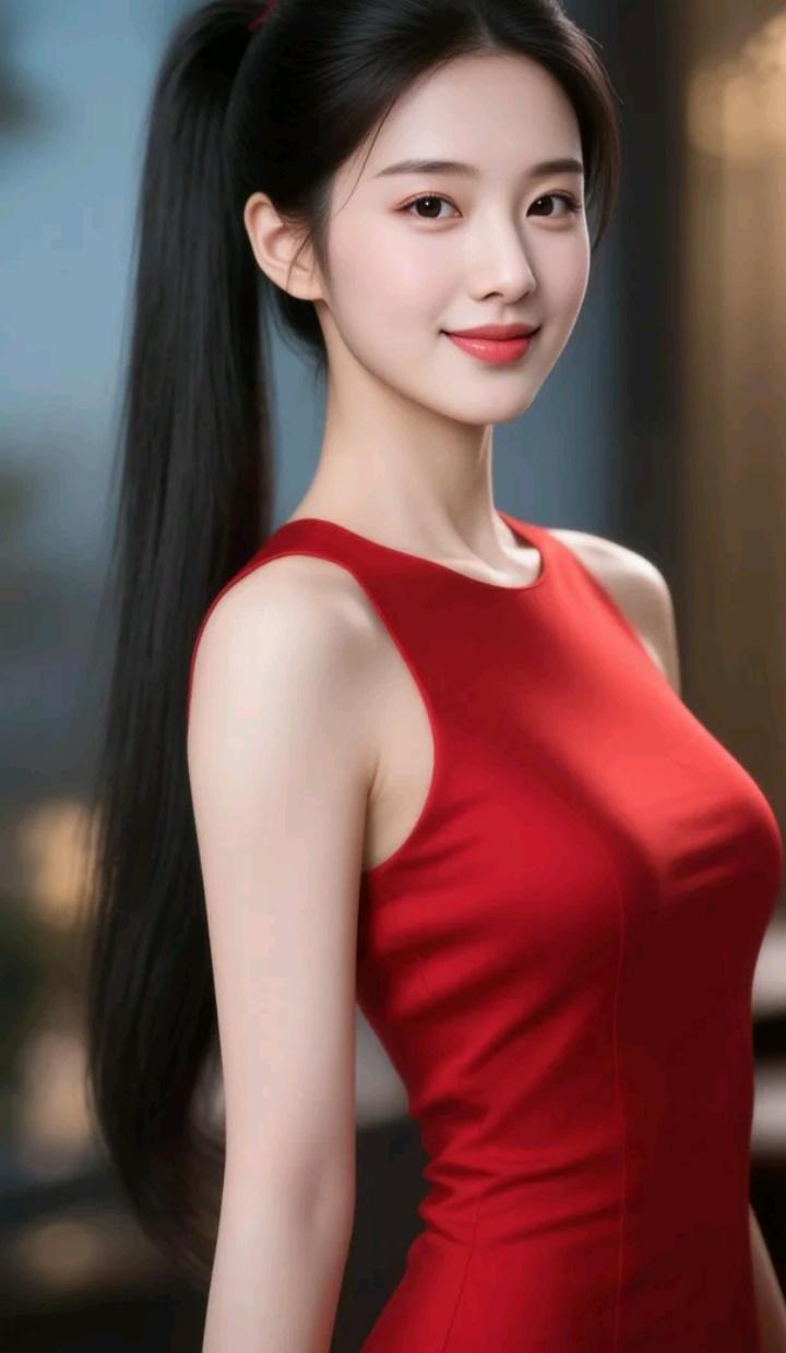 元气少女红裙照，甜美笑容，元气满满！人性中最大的善是什么? 气质红裙女 红裙闪耀