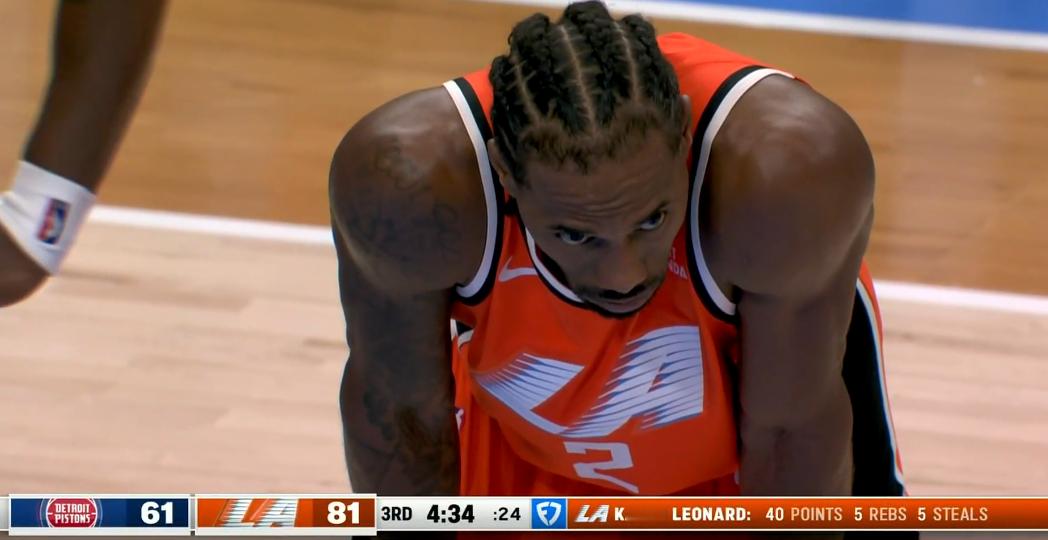 快船拿到81分的时候，卡子哥40分，18中14，三分7中5。 