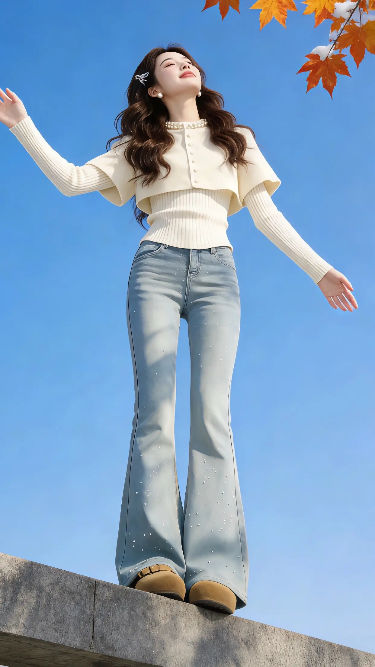 微喇牛仔裤 显高显瘦显腿长 秋冬新款 穿出自己的风格 过年穿什么