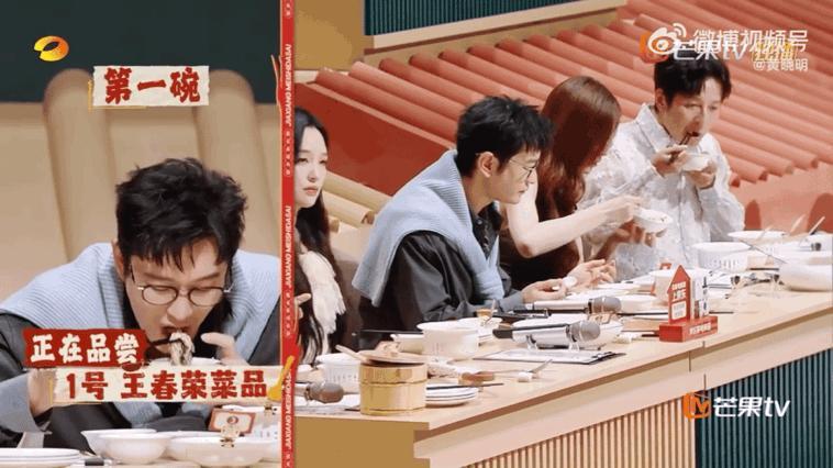 黄晓明也是干上吃播了黄晓明是真的饿了 晓明哥你是真的不怕胖啊，一整桌苏菜硬菜摆面