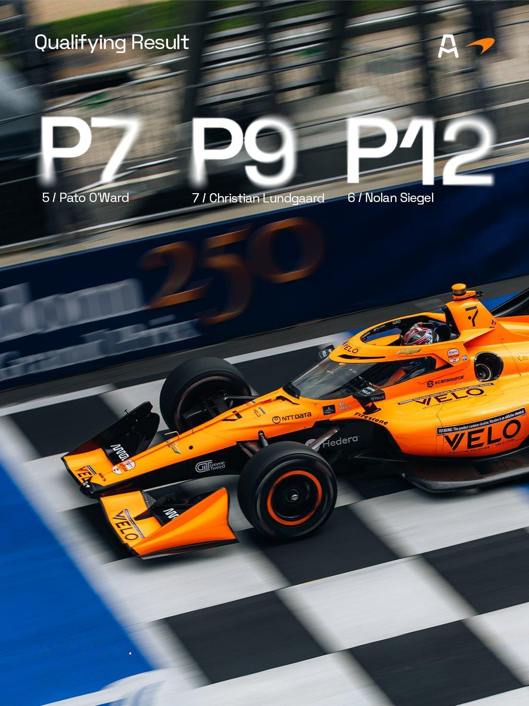 印地Freedom 250排位赛结果欧沃德P7伦加德P9西格尔P12McLare