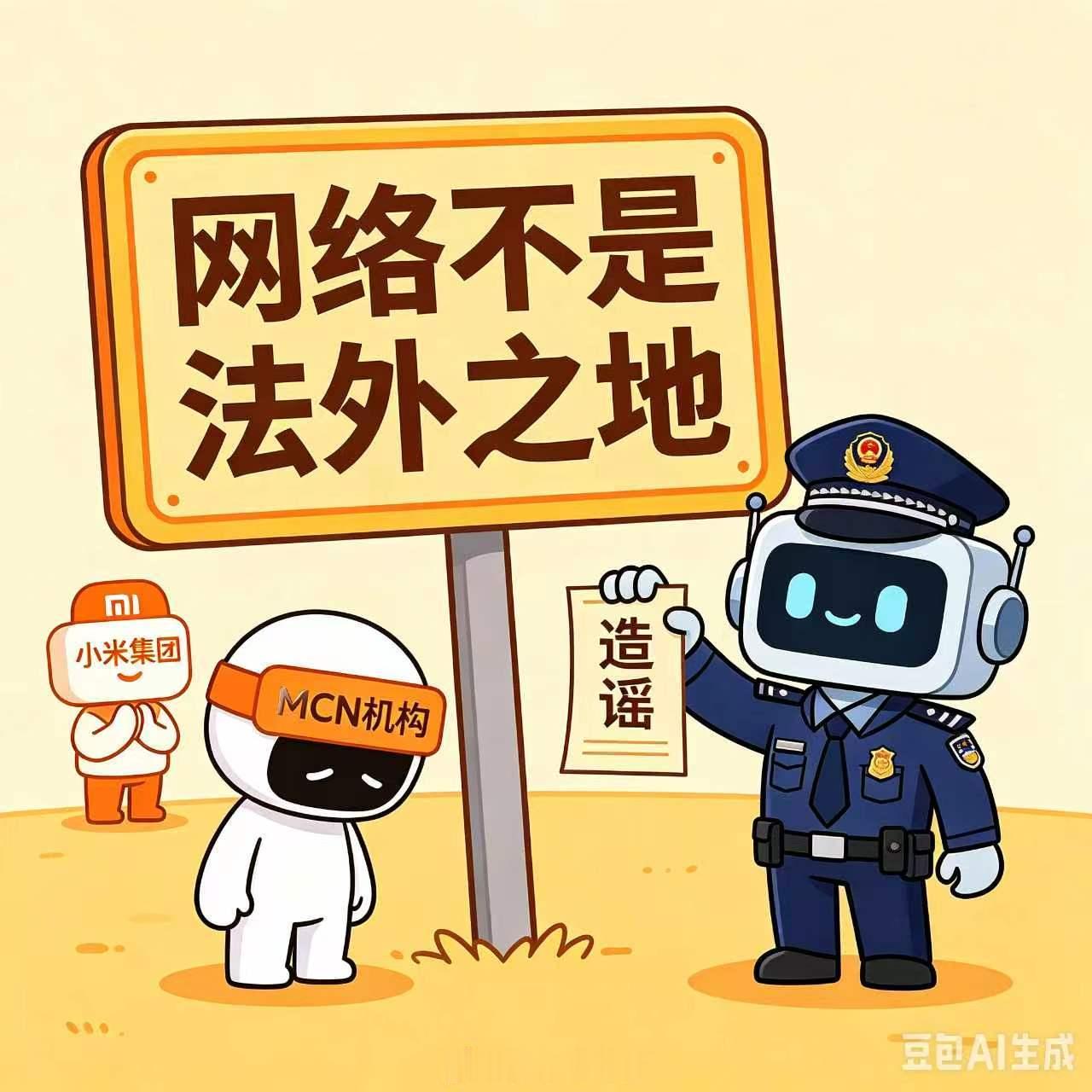 一MCN就造谣小米及雷军公开道歉  又一家MCN因造谣小米、雷军而公开道歉，并被