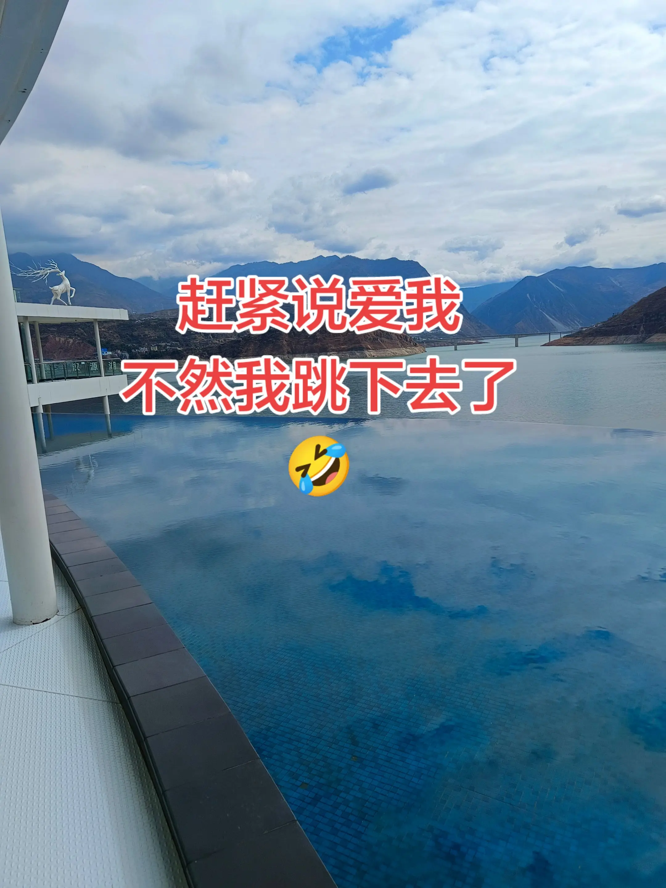 说爱我 快点 说晚了直接跳河里😂 说到做到😂