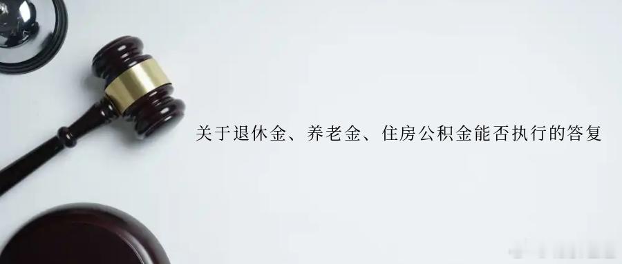 关于退休金、养老金、住房公积金能否执行的答复咨询内容：退休金、养老金、住房公积金