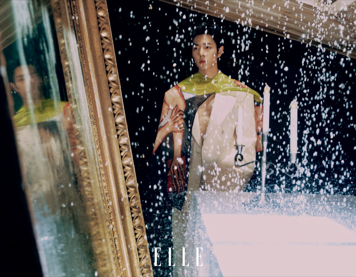 肖战肖战ELLE开年刊肖战ELLE1月OG封面肖战春夏秋冬四季大片肖战三登ELL