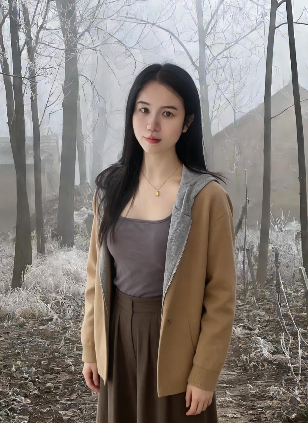 晨雾是大地织就的软纱
将所有喧嚣都揉进一片朦胧
你走过结霜的土路
鞋尖轻触草叶上